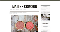 Desktop Screenshot of matteandcrimson.com